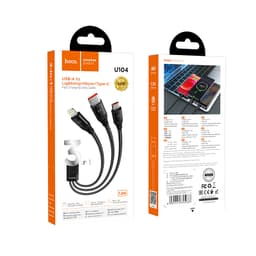 HOCO 3-in-1 Ultra 6A fast charging data cable for lightning+Micro+Type-C, noir (U104) – Bild 5