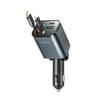 Joyroom - Chargeur de voiture 30W 3-in.1 rétractable, gris foncé (JR-CCL07)
