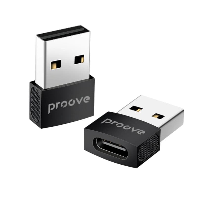 Proove - Extension USB-A to USB-C Adapter, Schwarz