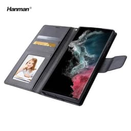 Samsung Galaxy Note 10 - Hanman Mill Flip Case mit 3 Kartenfächern, schwarz – Bild 1