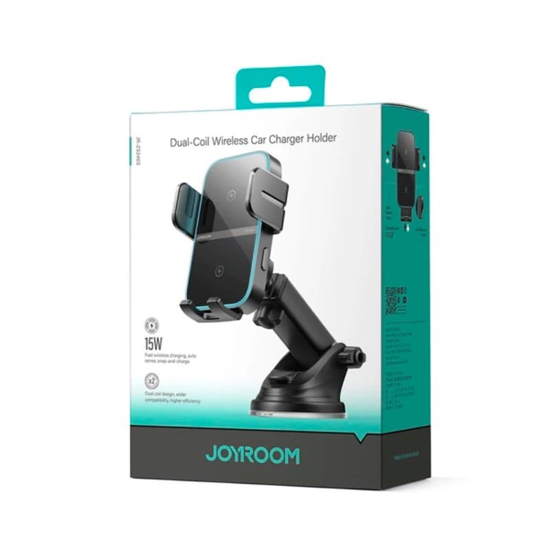 Joyroom Supporto per caricabatterie da auto senza fili a doppia bobina 15W – 2