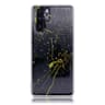 Huawei P30 Pro - Marbre noir & paillettes d'or