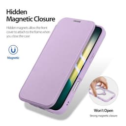 iPhone Air - DUX Ducis Skin X Pro Series Flip Case, custodie (fronte e retro), viola con MagStand – Bild 4