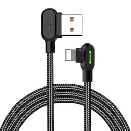 McDodo - 90° Type-A to Lightning, Charging and Data Cable, 3m, Black – Bild 1