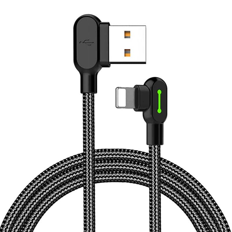 McDodo - 90° Type-A to Lightning, Charging and Data Cable, 3m, noir