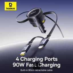 Baseus Enjoyment Max car charger - 90W dual USB-C to Lightning, black – Bild 3