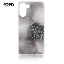 Samsung Galaxy S23 - custodia morbida e scintillante grigia con accenti argentati – Bild 1