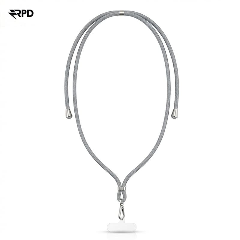 Collana universale in nylon RPD - Scheda robusta - per tutti gli smartphone, grigio chiaro