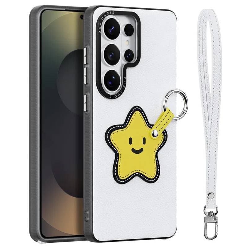Samsung Galaxy S26 Ultra - Dux Ducis - Luvy Series, Love Edition (Yellow Star), white