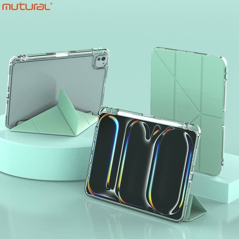 iPad Pro 11 (M4/M5) - Mutural Clear-Pro Series Tablet Case, Green
