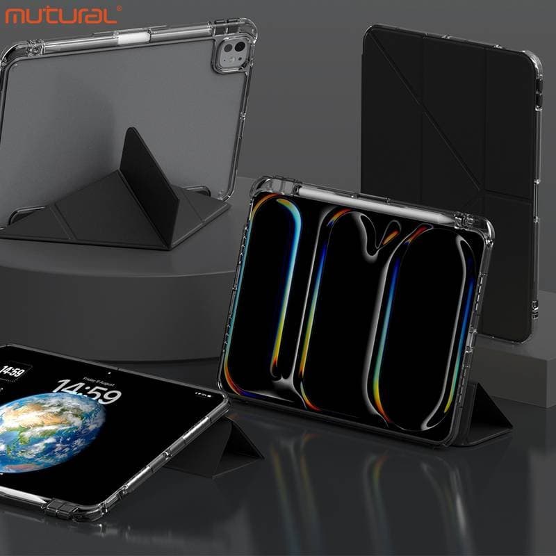 iPad Pro 11 (M4/M5) - Mutural Clear-Pro Series Tablet Case, Black