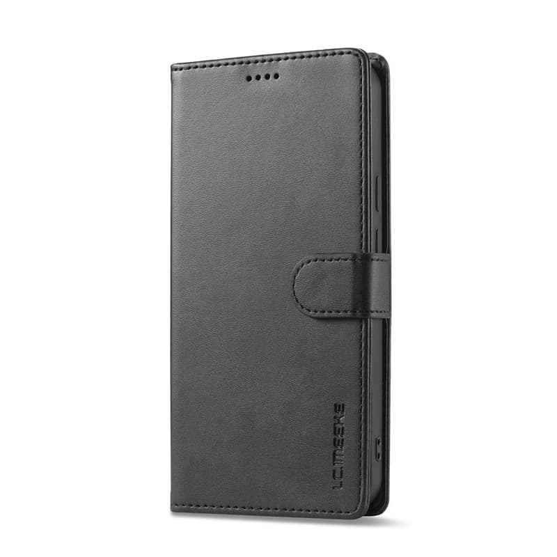 Google Pixel 8 - LC.IMEEKE Custodia a portafoglio con 3 scomparti per carte e chiusura magnetica, nero – 3