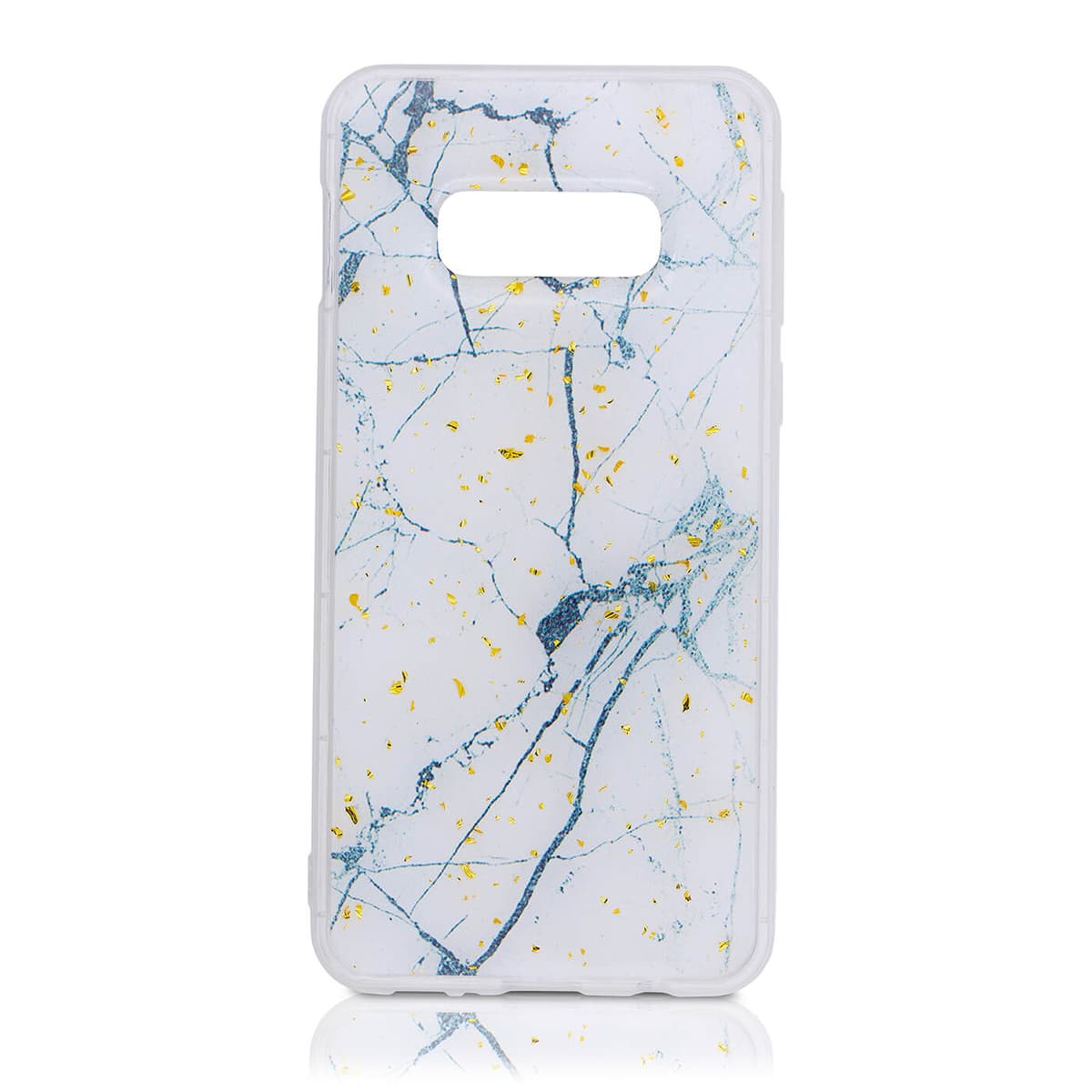 Samsung Galaxy S10e - White Marmor & Gold flakes