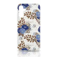 A15 - Blumenhülle mit goldenen Details und blauen Blumen. – Bild 1