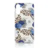 A35 - Blumenhülle mit goldenen Details und blauen Blumen.