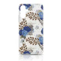 A35 - Flower cover with golden details and blue flowers. – Bild 1