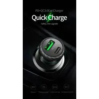 Adattatore di ricarica per auto Mcdodo da 38 W con USB-C PD e USB-A QC, doppia porta, nero – Bild 3