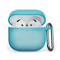 AirPods 4. Gen - Silikon Etui – Robuster Schutz mit Karabiner, Luminous (leuchtet im dunkeln) – Bild 1