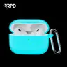 AirPods Pro 3 - Etui en silicone, protection robuste en silicone avec mousqueton, Luminous (s'illumine dans le noir)