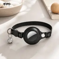 AirTag Cat Collar - RPD Reflective Nylon Collar with Safety Buckle and Bell, Black – Bild 6