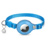 AirTag Katzenhalsband - RPD Reflektierendes Nylon-Halsband mit Sicherheitsverschluss und Glöckchen, Blau – Bild 2