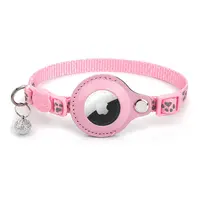 AirTag Katzenhalsband - RPD Reflektierendes Nylon-Halsband mit Sicherheitsverschluss und Glöckchen, Pink – Bild 2