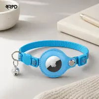 AirTag Katzenhalsband - RPD Reflektierendes Nylon-Halsband mit Sicherheitsverschluss und Glöckchen, Blau – Bild 6