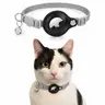 AirTag Katzenhalsband - RPD Reflektierendes Nylon-Halsband mit Sicherheitsverschluss und Glöckchen, Grau