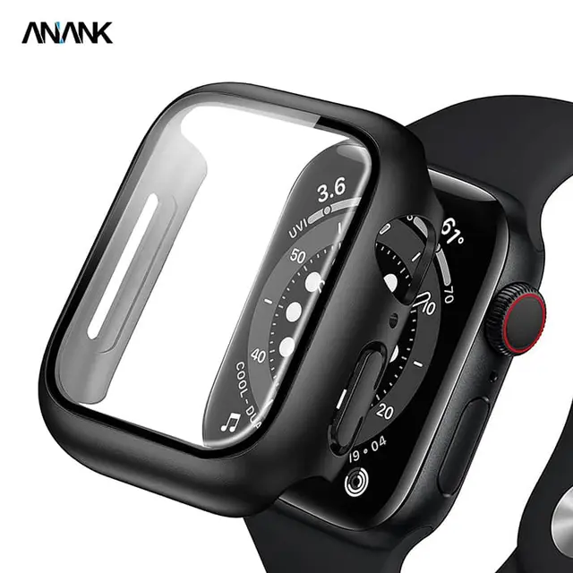 ANANK Apple Watch 45mm - Tempered Glass / Panzerglas mit Bumper Case