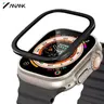 ANANK Apple Watch Ultra 49mm - Tempered Glass / Armored Glass with Titanium Frame, black
