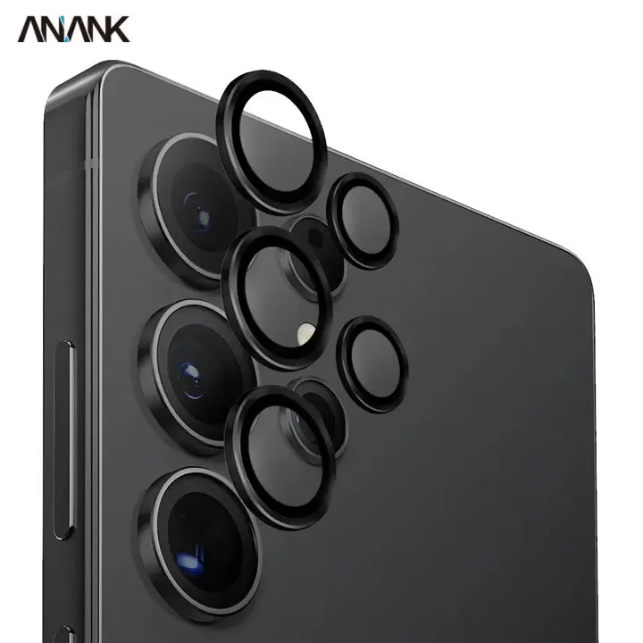 ANANK Galaxy S25 Ultra - vetro blindato con fotocamera posteriore, 99AR+Corning, nero, singolo