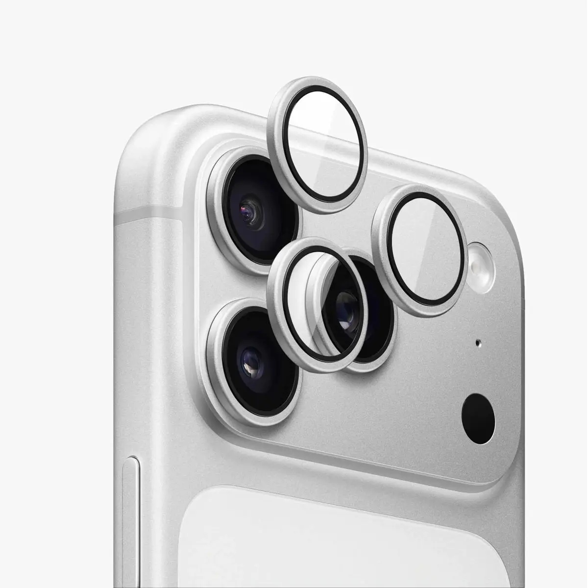 ANANK iPhone 18 Pro / 18 Pro Max – Protection lentille individuelle – Corning AR 99%, Argent
