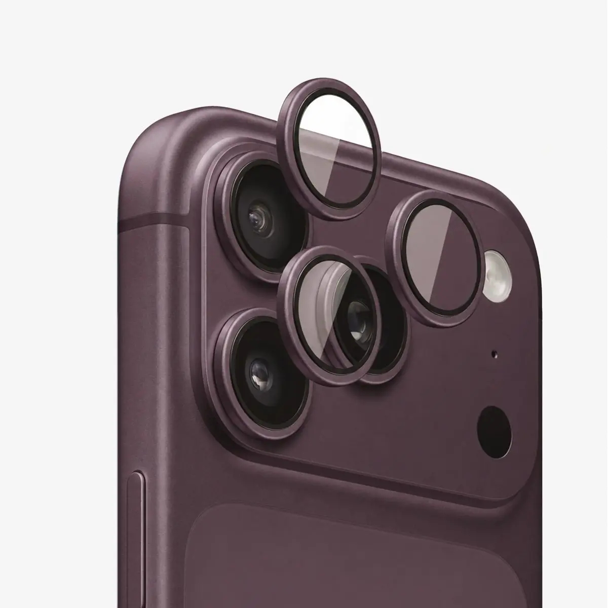 ANANK iPhone 18 Pro / 18 Pro Max – Protezione lente individuale – Corning AR 99%, Ciliegia scura