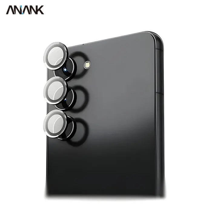 ANANK Samsung Galaxy S25 - fotocamera posteriore in vetro blindato - nero singolo - (99AR + Corning)
