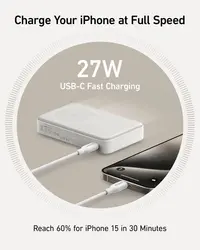 Anker A1654 P11 15W, Magsafe Kabellose Powerbank (MagGo), 10000mAh, Weiss – Bild 7