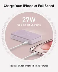 Anker A1654 P11 15W, Powerbank Magsafe Wireless (MagGo), 10000mAh, rosa – Bild 6