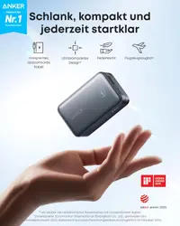 Anker - Powerbank Nano con cavo integrato, 45W, 10000mAh, USB-C, nero – Bild 6