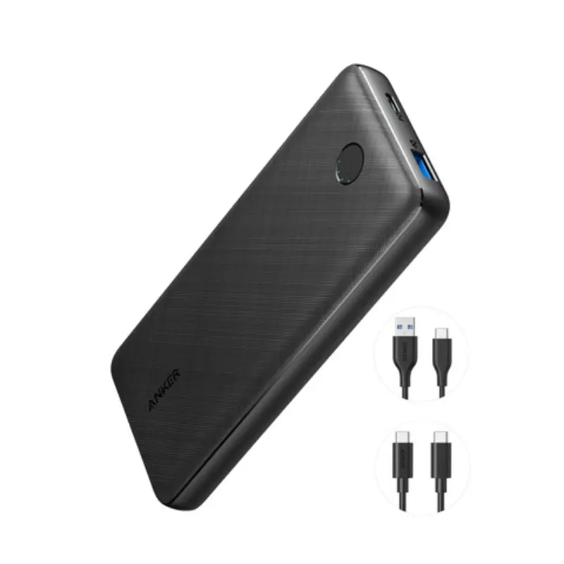 Anker - PowerCore Essential 20000 mAh, (2x USB-C, 1x- USB-A), Ricarica rapida, nero