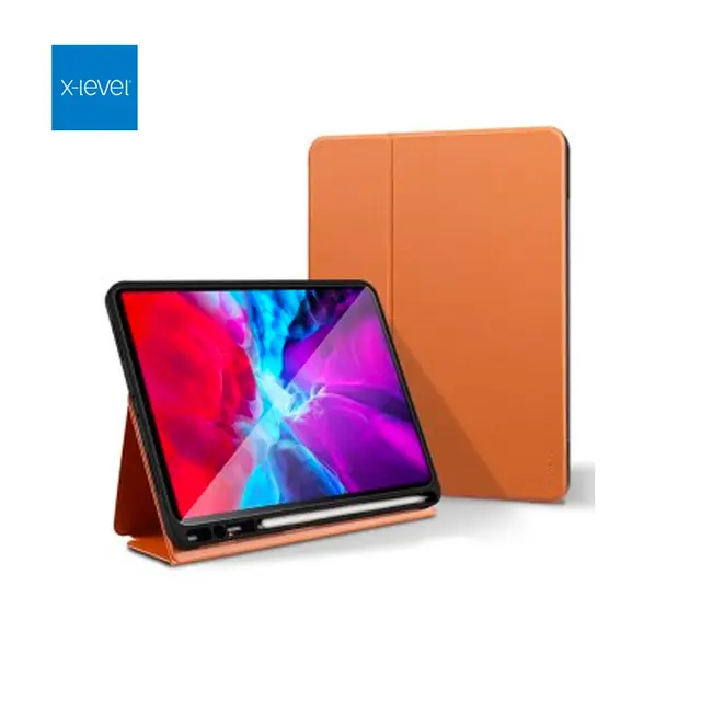 Apple iPad Pro 12.9 (2018) - X-Level FIBColor Flip Case braun