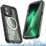 Apple iPhone 14 Pro - Custodia impermeabile per esterni Redpepper IP68 serie Dot+ con Magsafe, nero