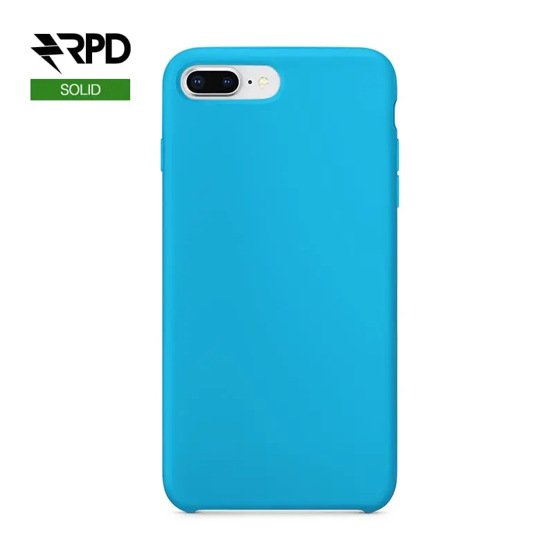 Apple iPhone 7/8 Plus - Custodia solida in silicone blu marino