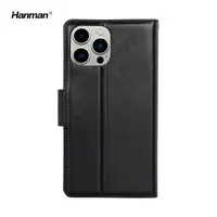 Apple iPhone Air- Hanman Mill Flip Case mit 3 Kartenfächern, schwarz – Bild 4