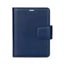 Apple iPhone Duo - Custodia Hanman Mill con 3 scomparti per carte, blu scuro