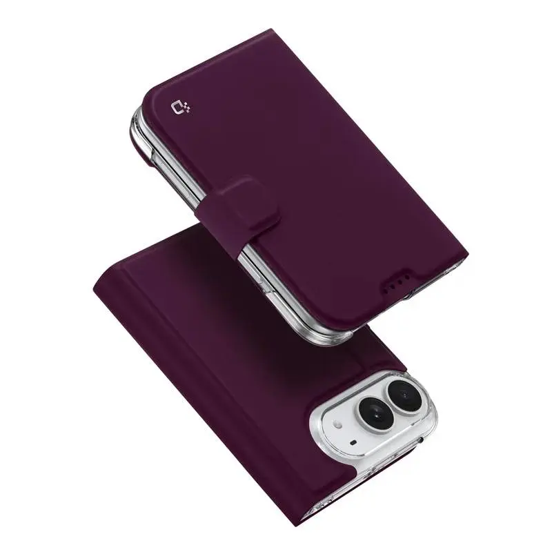 Apple iPhone Duo - Dux Ducis Skin Pro Series Weinrot MagStand