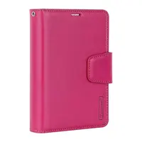 Apple iPhone Duo - Hanman Mill Flip Case mit 3 Kartenfächern, Pink – Bild 1