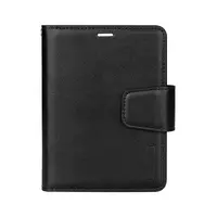Apple iPhone Duo - Hanman Mill Flip Case with 3 card slots, black – Bild 1