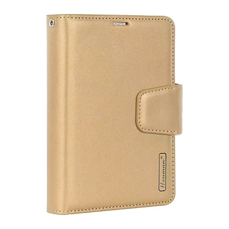 Apple iPhone Duo - Hanman Mill Flip Case with 3 card slots, gold
