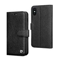 Apple iPhone XR - Flipcase Pierre Cardin nero (PCS-P08) – Bild 1