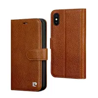 Apple iPhone XR - Pierre Cardin Flipcase marrone (PCS-P08) – Bild 1