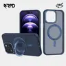 Apple Phone 16 Pro Max - 360 Grad Magsafe Stand Etui dunkelblau
